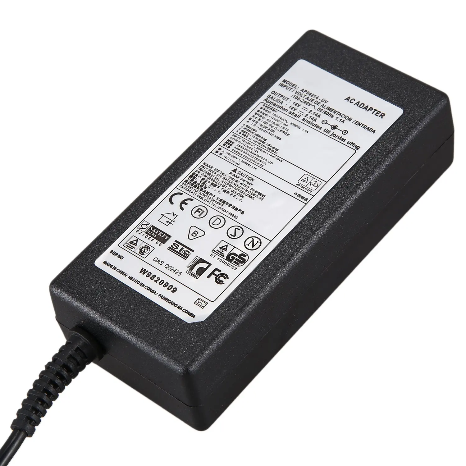 Cargador adaptador AC DC de 14V, 2.14A, para Samsung Monitor S19B150N, S19B360, 14V2.14A, S22B360HW, fuente de alimentación ADM3014