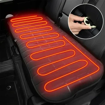 12V Auto Heated Car Seat Cover Rear Seat Heated Cushion Heating Warmer Cushions  Auto Heating Seat Mat Electric Heating Pad