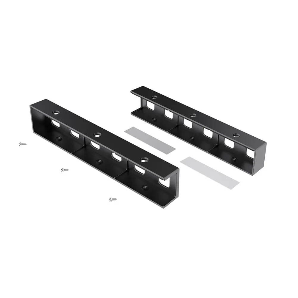 Wall and Under Desk Laptop Holder with Built In Cable Management Slots to Optimize Workspace and Secure Laptop