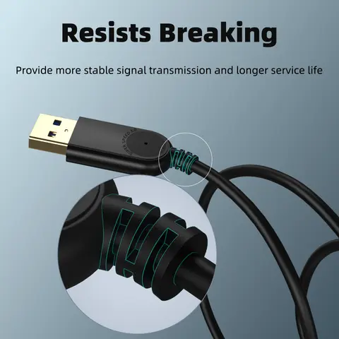 QGeeM USB एक्सटेंशन केबल कॉर्ड सुपर स्पीड USB 3.0 केबल पुरुष से महिला 1m 2m 3m डेटा सिंक USB 2.0 एक्सटेंडर कॉर्ड एक्सटेंशन USB 10 best sales यूएसबी से यूएसबी केबल - №8