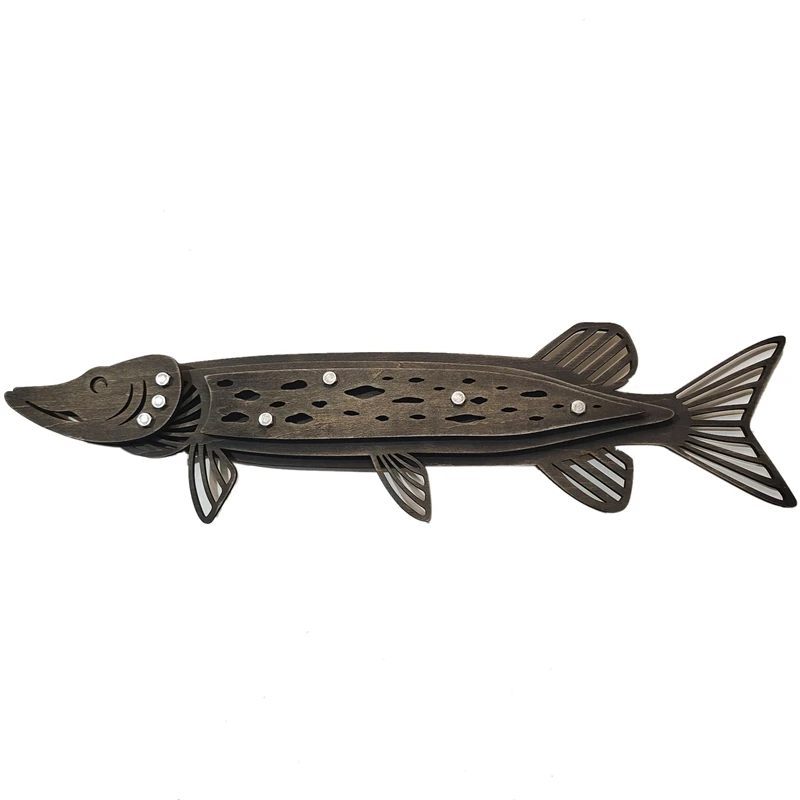 

Vintage Wooden Fish Wall Decor Ornament Retro Bedroom Garden Decoration Gift