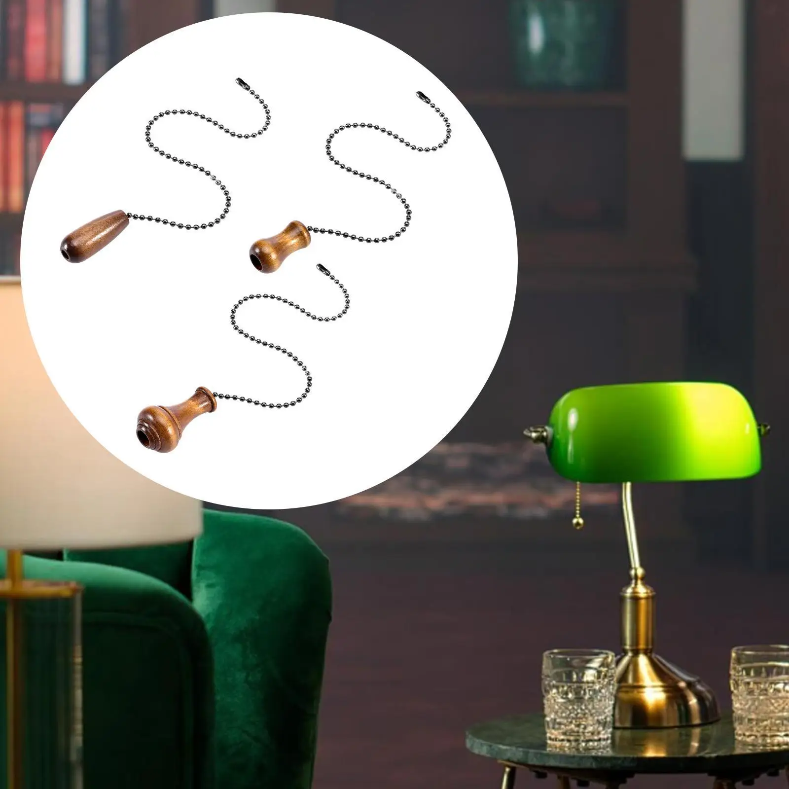 5 Pieces Ceiling Fan Pull Chain Extender Multipurpose Fan Bulb Switch Pendant for Pendant Lights Bedside Lamps Desk Lamp Bedroom