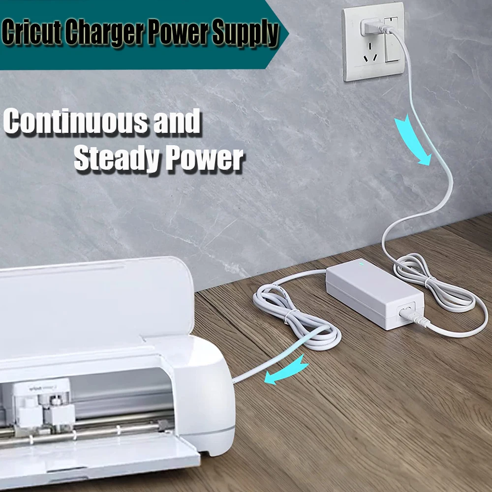 

Power Adapter Compatible with Cricut Maker Cricut Explore Air 2 Cutting Machine 18V 3A AC Power Replacement Cord