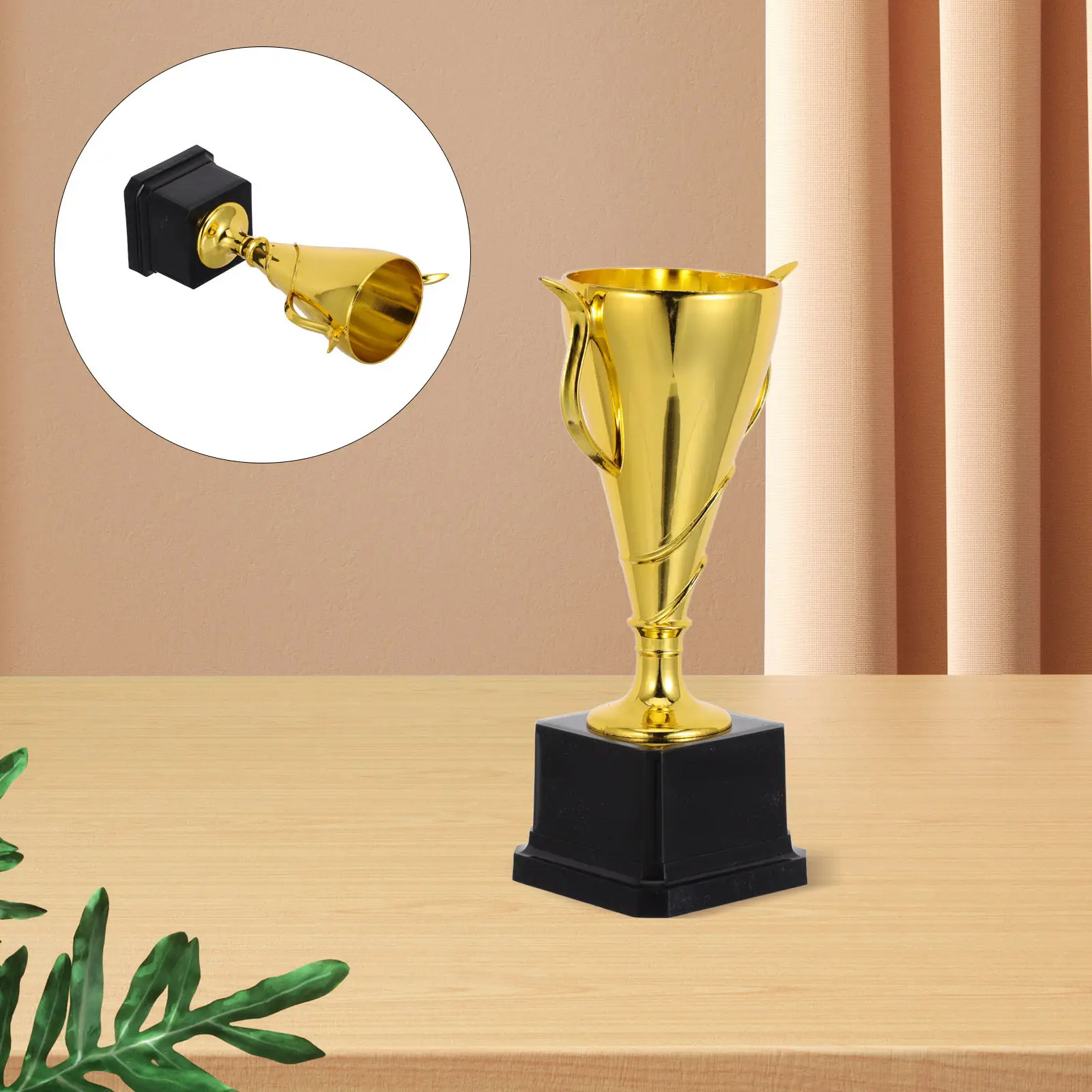 

Золотой наградной кубок для студенческих спортивных соревнований, легкий пластиковый приз для футбола, баскетбола, за первое место, для спортивного дня в классе