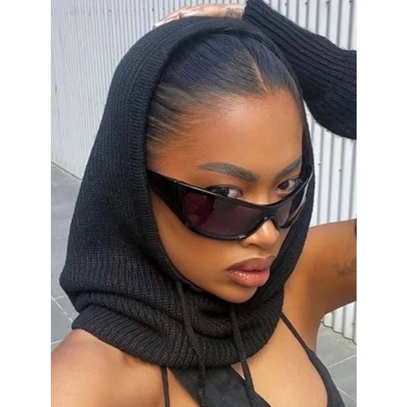 قبعة بالاكلافا ناعمة وسميكة، وشاح غطاء محرك السيارة مقاوم للأماكن الخارجية، قبعة رأس عمامة برباط مرن مناسبة للتزلج في الشتاء #4