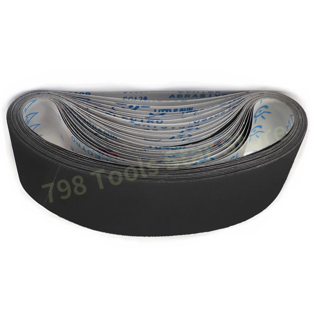 7PCS 610 x 100mm Abrasive Sanding Belts 60-1000 Grits Soft Cloth Silicon Carbide Sander Belts For Metal Wood Copper Aluminum