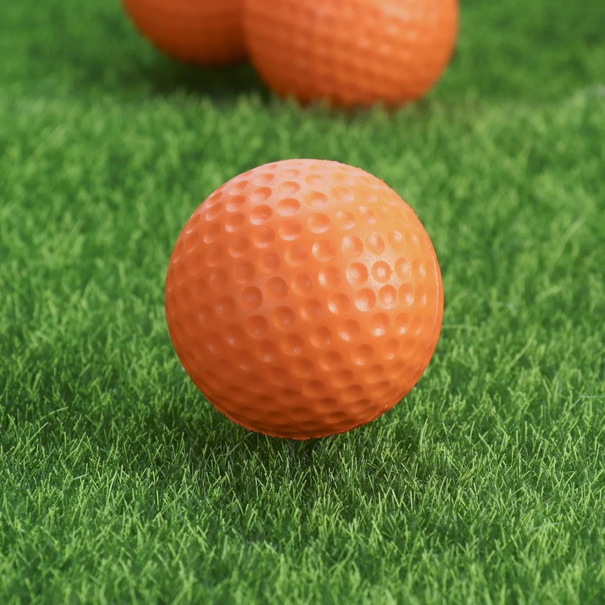 

12pcs Flexible Golf Practice Balls Pu Training For Indoor Outdoor Lightweight Durable Bright Orange Portable Reusable Exercise