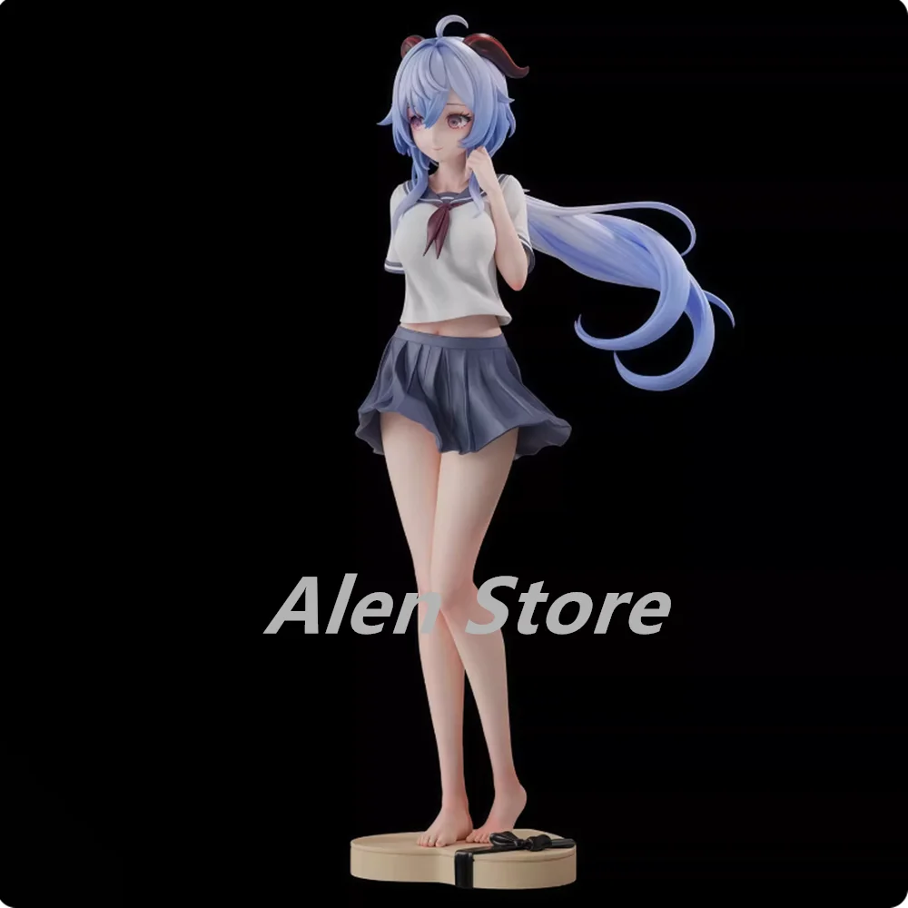 

25 см Genshin Impact Фигурка Ganyu Школьная форма Фигурка Ganyu Красивая девушка Статуя Gk Модель Коллекционные украшения Игрушки Подарки