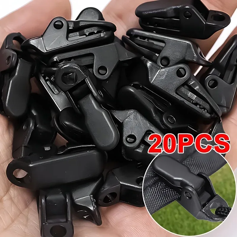 Outdoor Awning Clamp Tarp Clip Snap Hangers Tent Camping Survival Tighten Tool Tarpaulin Clip Grip Hook for Camp Hike Accesorios