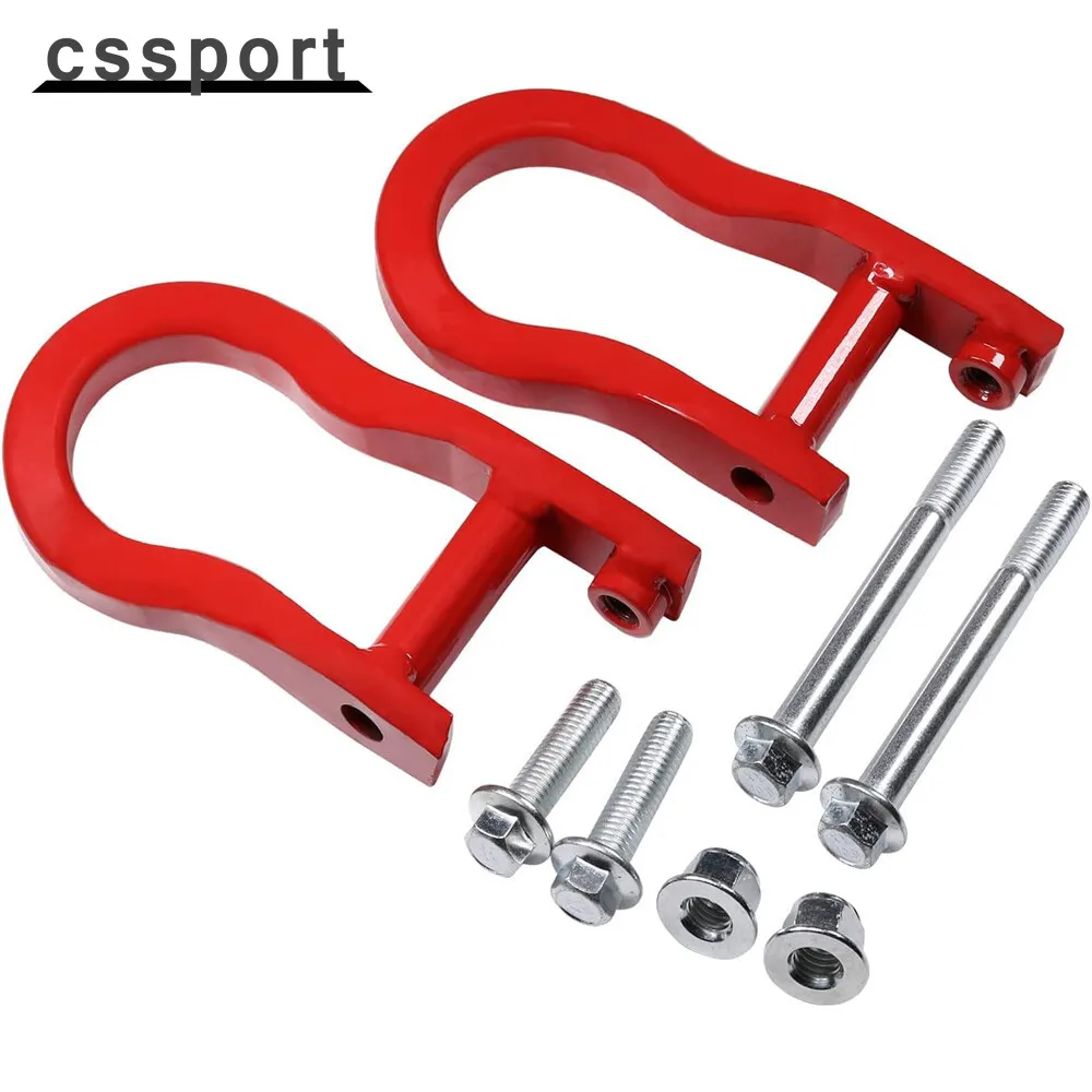 

1 пара красных буксировочных крюков 84192871 для Chevrolet Silverado GMC Sierra 1500 2007-2019 гг.