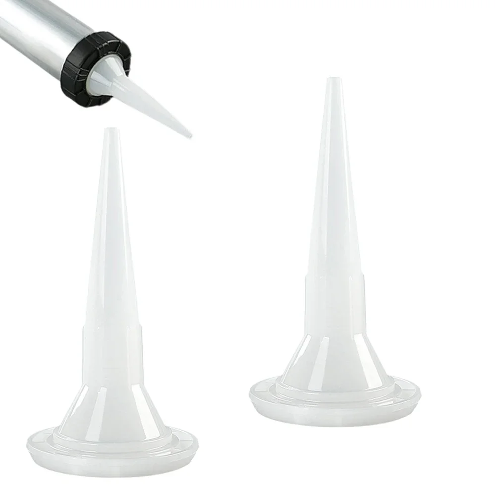 Brand New Caulking Nozzle Glue Mouth Home Improvement Plastic Structural Glue Nozzle White 2pcs Construction Tools