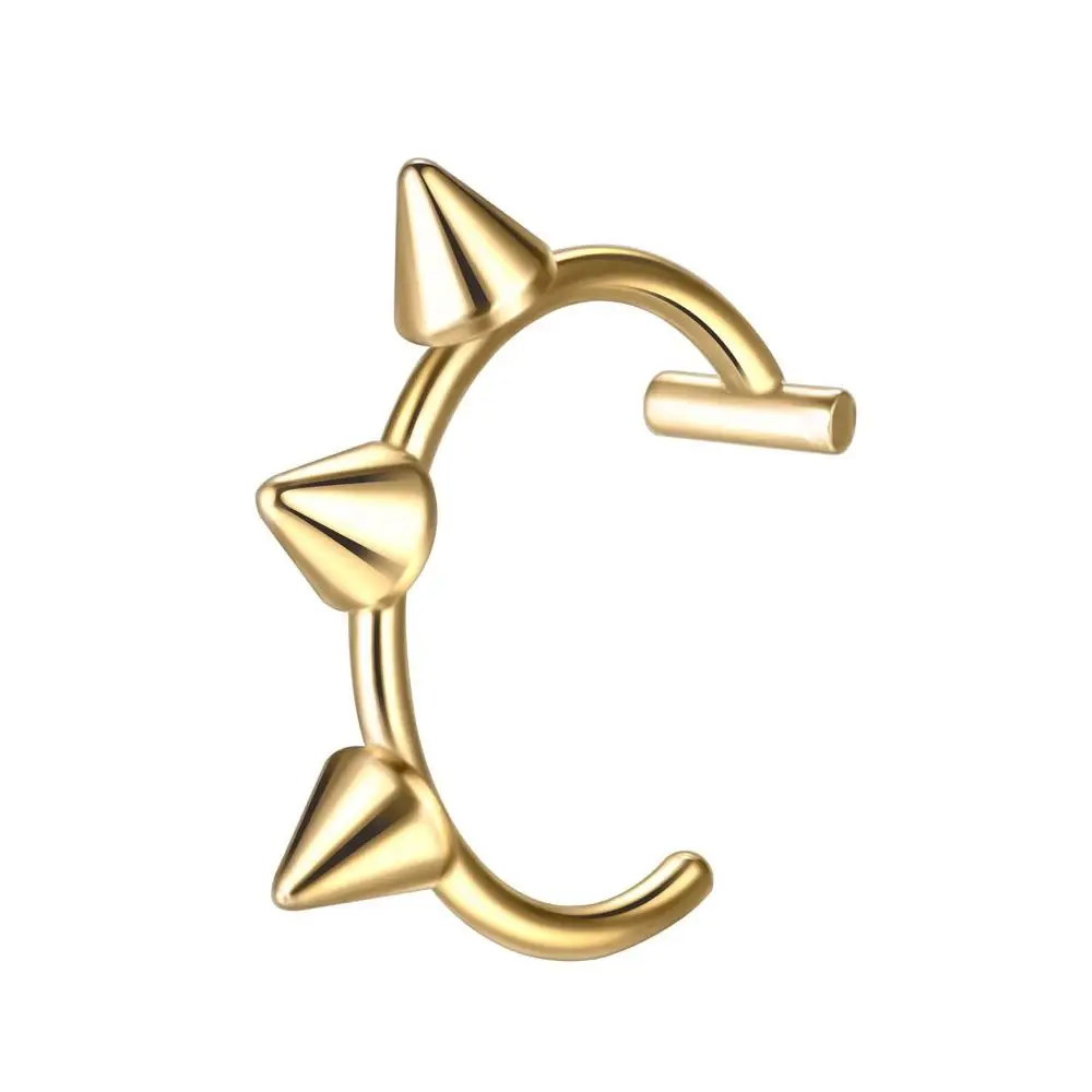 1PC Cool Stainless Steel Fake Nose Ring Non-Pierced Hip Hop Hoop Septum Rings Fake Nose Piercing