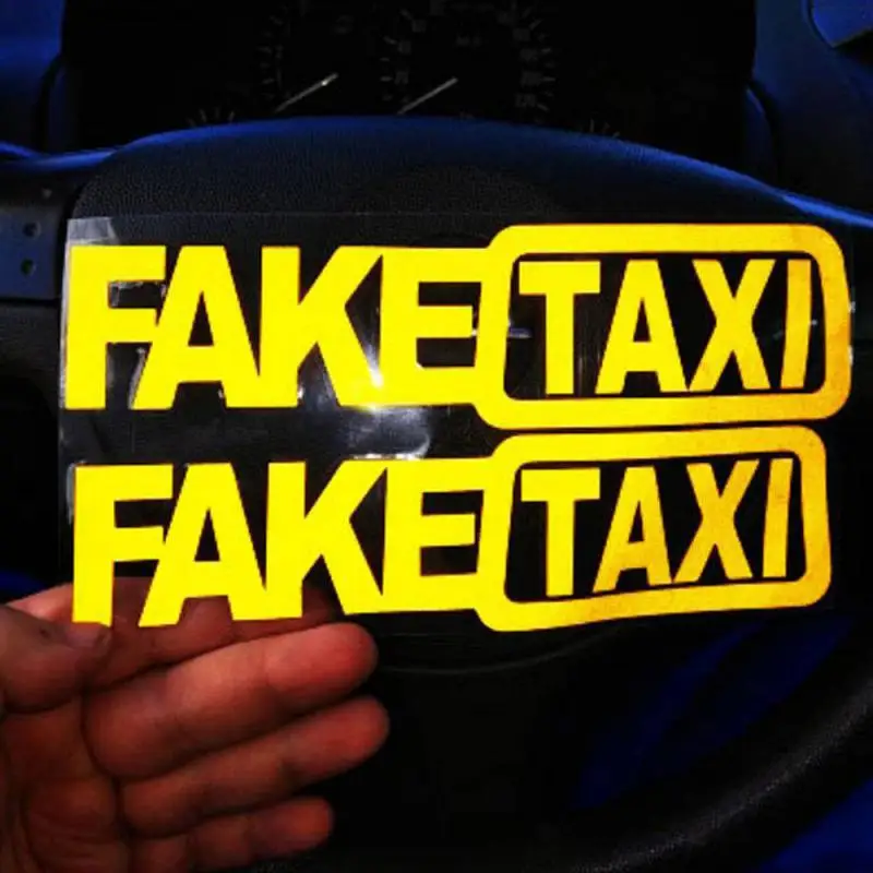 1~5pcs Car Sticker FAKE TAXI Drift Fake Taxi Funny Waterproof Auto Stickers Vinyl Decal Decoration Car Stickers Car Accessories