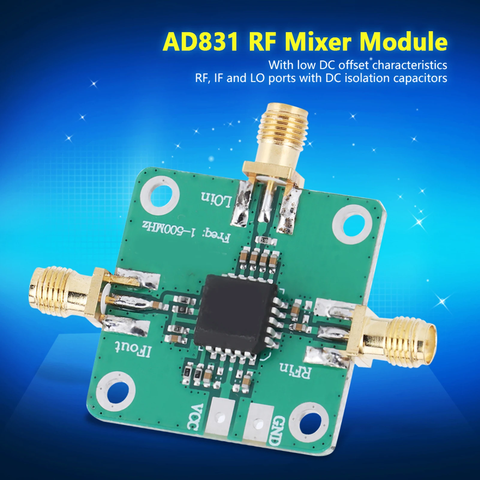 RF Mixer Module AD831 High Frequency Drive Inverter Amplifier Board Converter 1‑500MHz