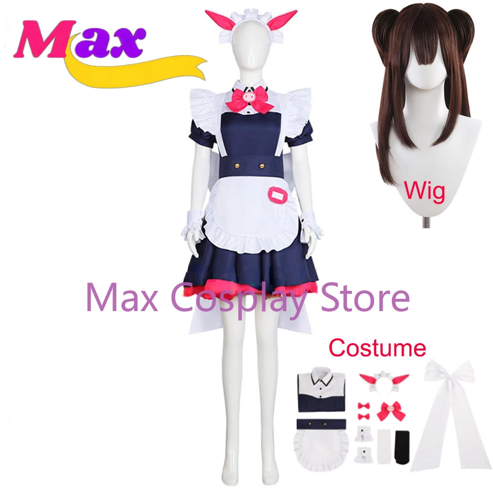 Max Anime Wahira Nagomi Cosplay Costume Maid Dresses And Accessories Retail Women's Wig Headwear