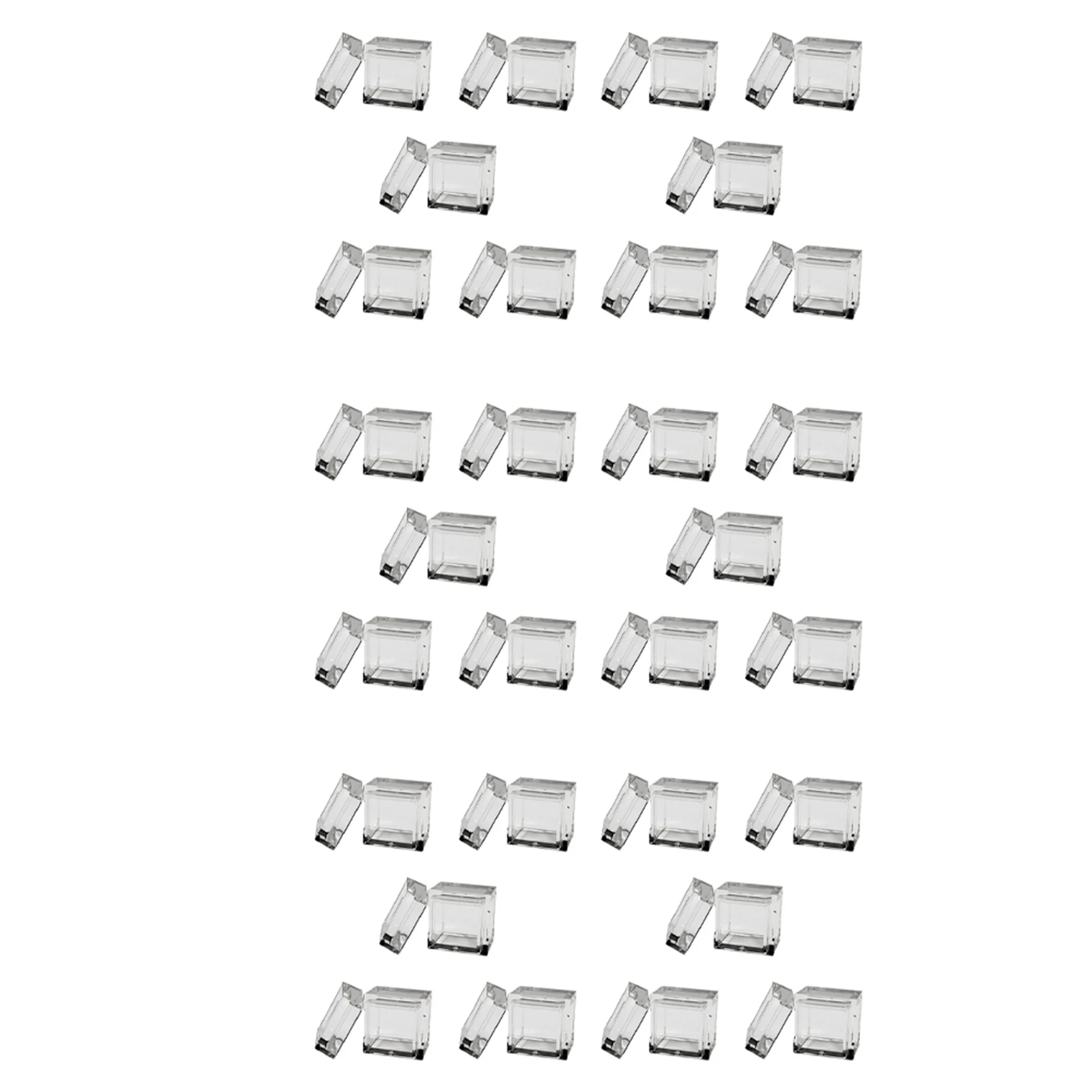 

AS60-30 шт. акриловые лотки для элементов 0,39 дюйма, 10 мм, кубики, прозрачный корпус, кронштейн для периодической таблицы для коллекций элементов