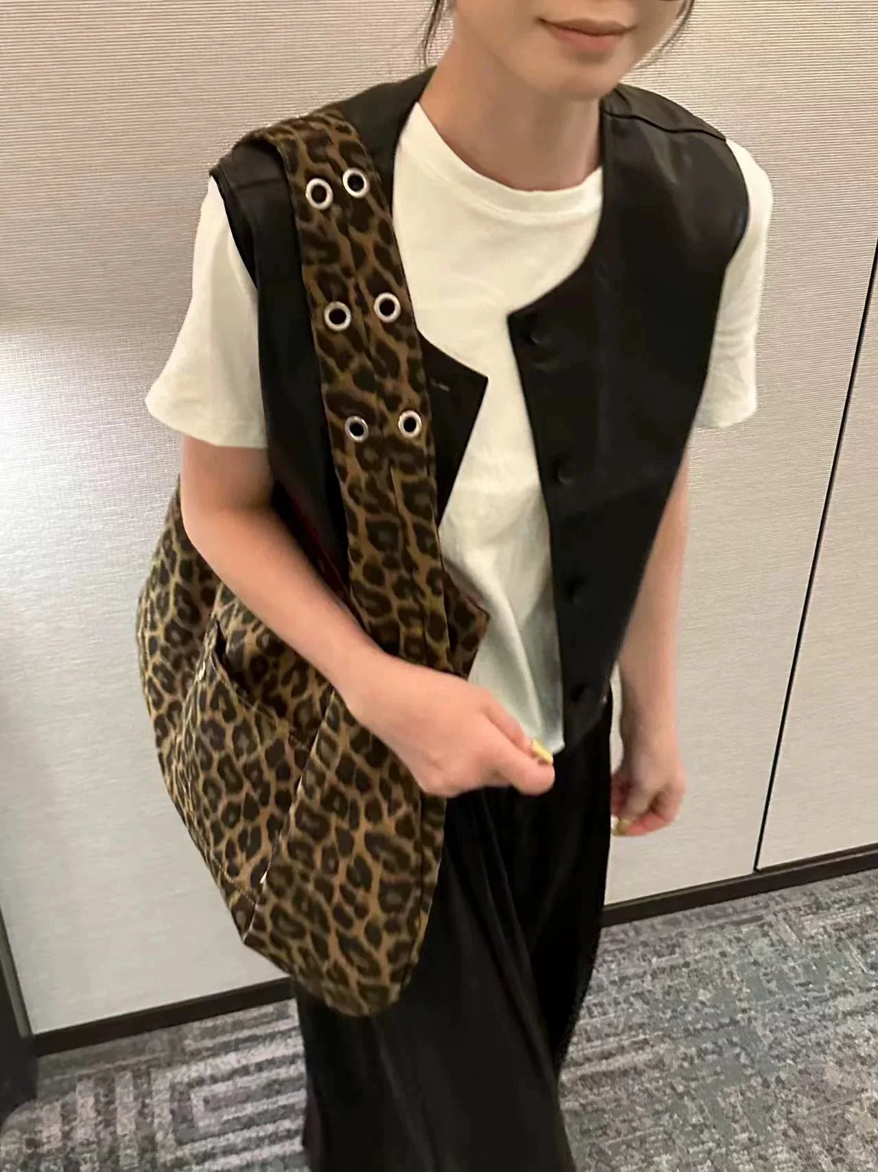 

Retro Leopard Print Women's Casual Canvas One Shoulder Bags Large Capacity Tote Bag