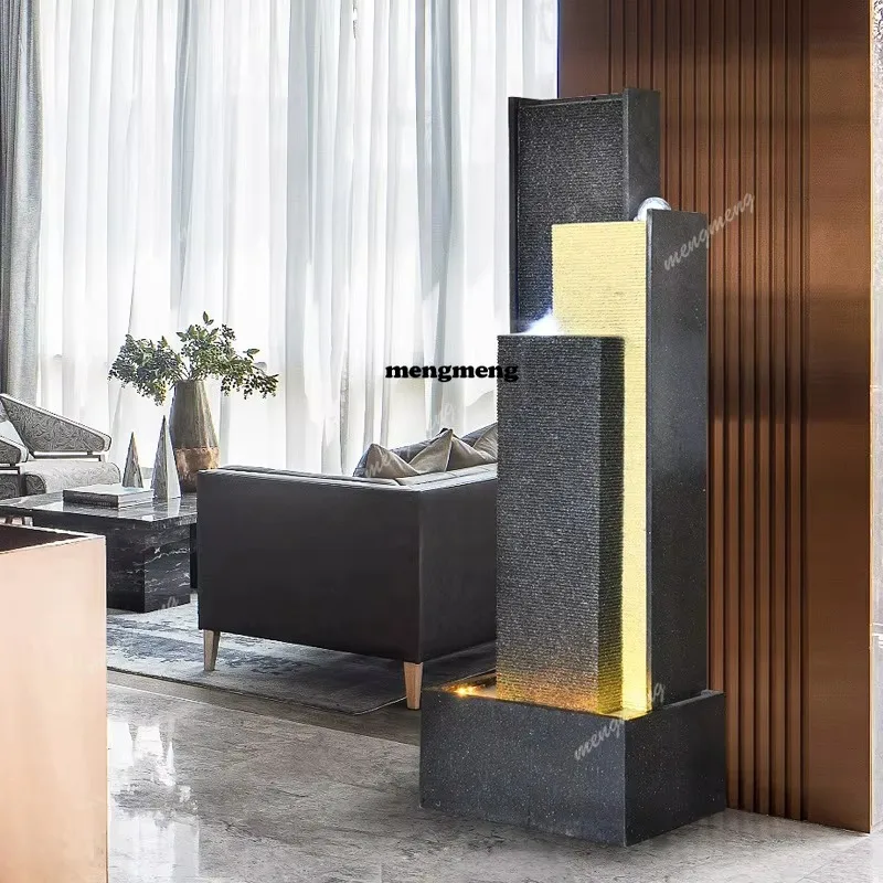 Simple Rockery Fountain Water Curtain Circulating Water Curtain Living Room Porch Ornaments