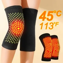 Self Heating Knee Braces Sleeve, apoio do joelho de turmalina, almofadas infravermelhas distantes, manter quente, novo, 2pcs