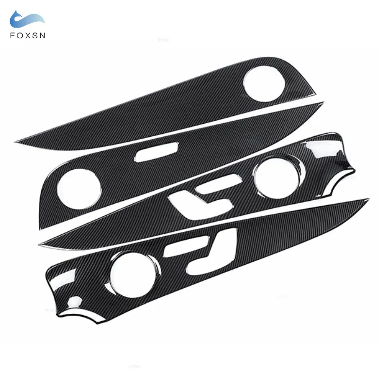 For Mercedes Benz E Class W213 E200 E300 ABS Carbon Fiber Grain Interior Door Decoration Panel Cover Trims 4pcs Car Accessories