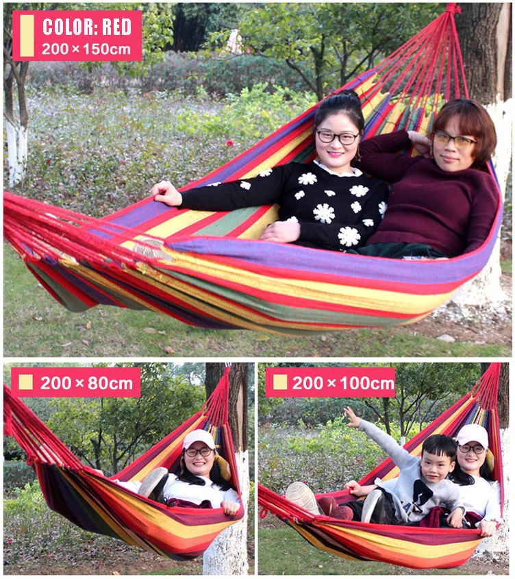 Outdoor hammock camping thickened sail anti-rollover single double swing lazy bed swing chair