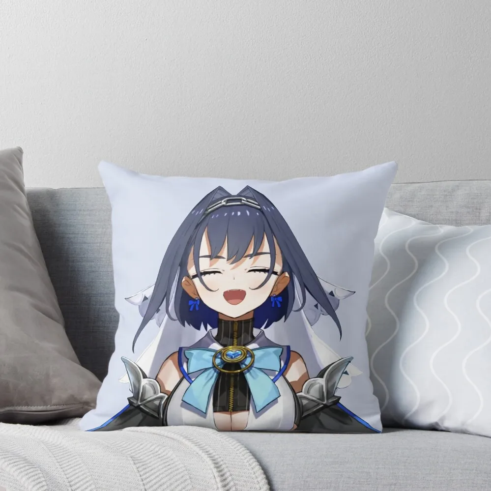 

Ouro Kronii Blessed Smile - Hololive #HoloCouncil Throw Pillow Christmas Pillow Covers luxury covers pillow