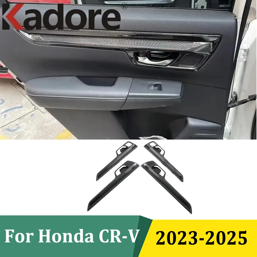 

Для Honda CRV CR-V 2023 2024 2025 ABS углеродное волокно, боковая дверная ручка, крышка, защитная наклейка, аксессуары для салона автомобиля