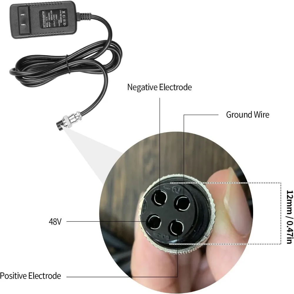 4-Pin Connector Mixer Power Supply US Plug 15V Output AC Charger Adapter 100-240V Input Audio Mixer Adapter Audio Mixers