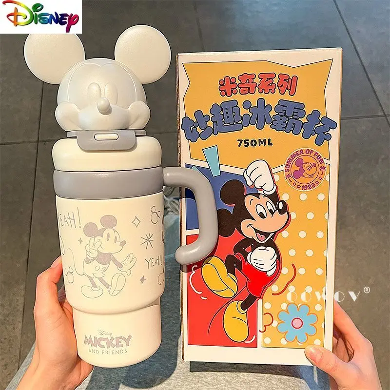 

Disney Fashion Creative Cartoon Mickey Insulated Cup for Women, Large Capacity Couple Pair Cup, Home Light Luxury Premium