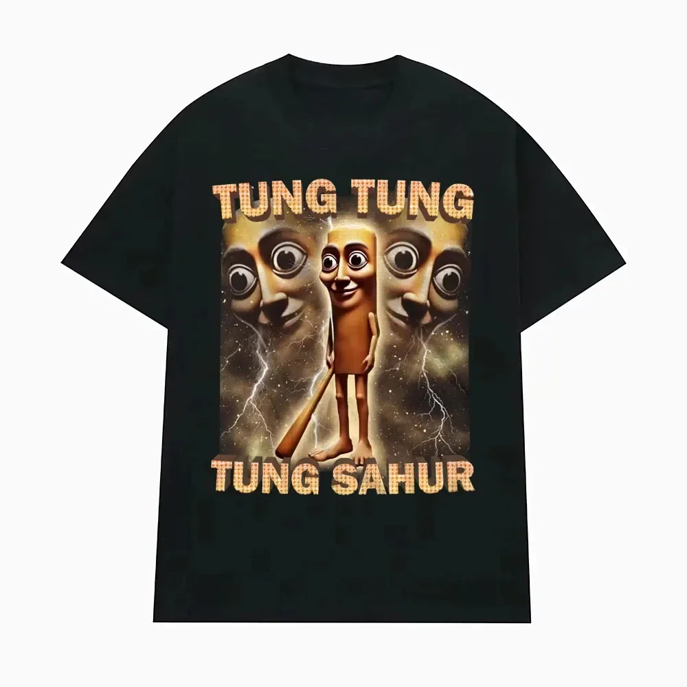 

Tung Tung Tung Sahur Funny Baseball Bat Meme T-shirt Women Clothing Fashion Humor Style T Shirts Unisex Summer O-Neck Tops