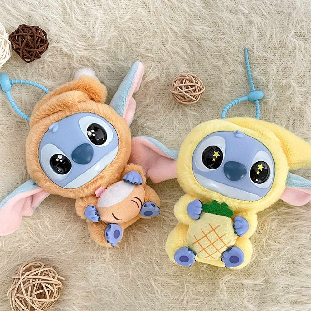 15 ซม.Disney Stitch ตุ๊กตา Plush พวงกุญแจของเล่น Kawaii อะนิเมะ Lilo & Stitch ตุ๊กตาของเล่นกระเป๋าเป้สะพายหลังจี้เด็กวันเกิดคริสต์มาสของขวัญ