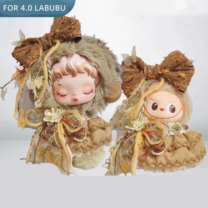 

Одежда для Skullpanda, легкое плетение, садовая серия, одежда с листьями и бабочками, мини-замена одежды «сделай сам», аксессуары для кукол