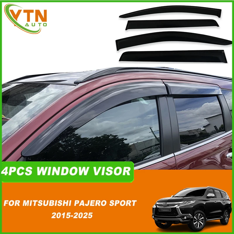 

Для Mitsubishi Pajero Sport 2015 2016 2017 2018 2019 2020 2021 2022 2023 2024 2025 оконные козырьки ветрозащитный дефлектор от солнца и дождя