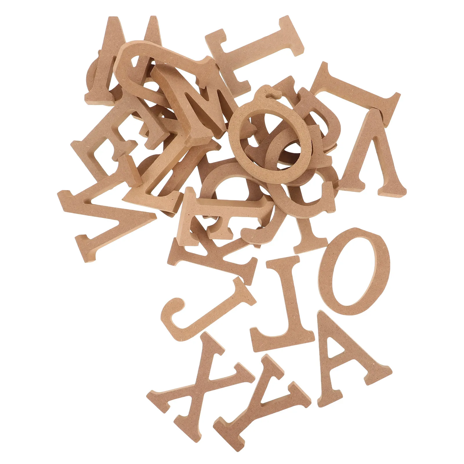 1Set Wooden Letters for Crafts Small Wood Alphabet Pieces Home Decor DIY Arrangement for Shelf Table Wall Wedding Baby Shower