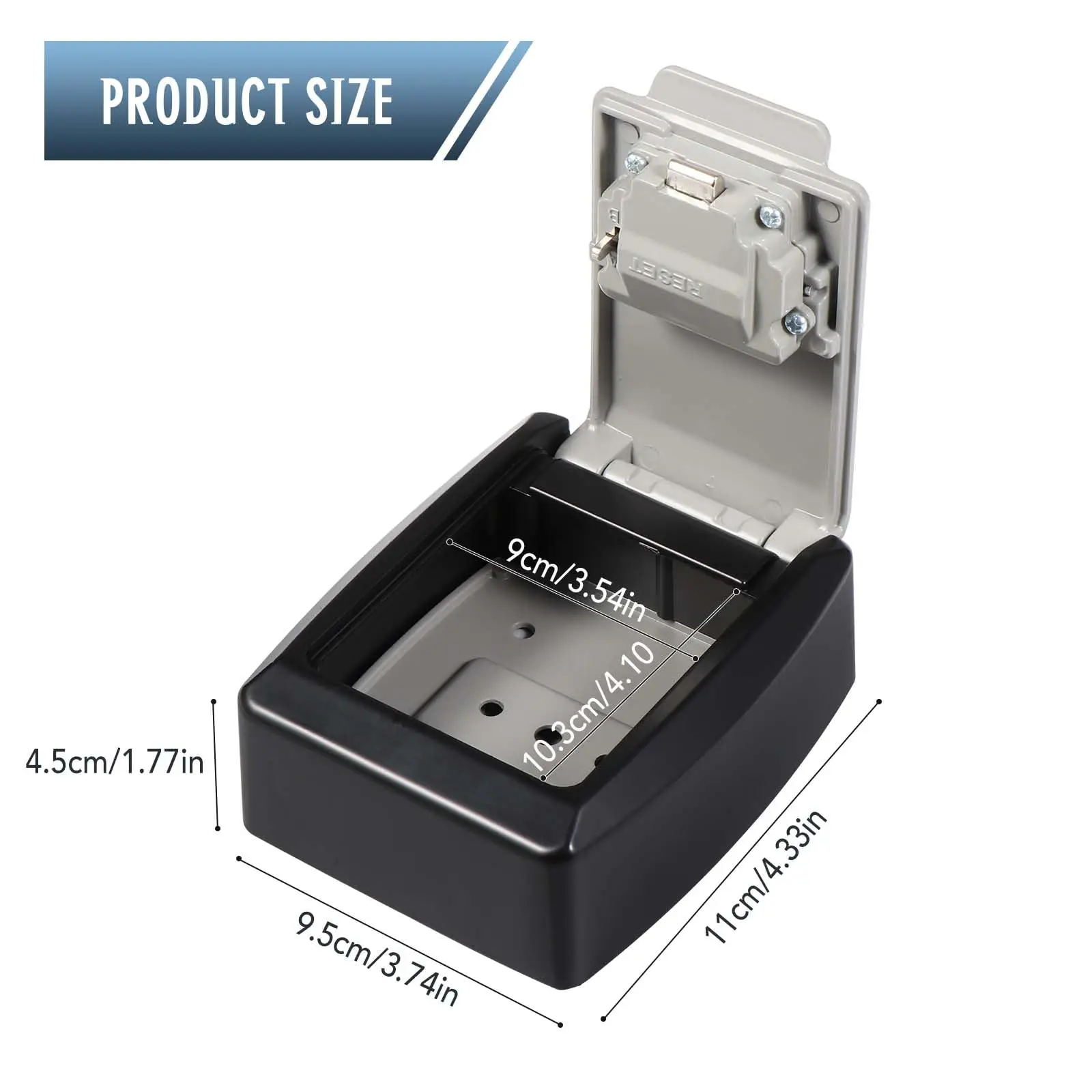 Alloy Security Key Box with 4 Digit Code Waterproof and Rust Proof Wall Box for Keys Cards Key Wall Mounted Capacity Key Safe