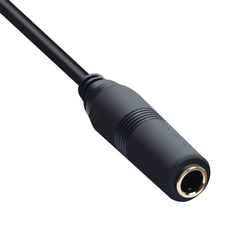 직각 90도 6.35mm 남성-여성 연장 코드 1/4인치 TS 코드 케이블 Dropship