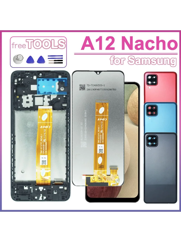 Wyświetlacz LCD z ekranem dotykowym i digitizerem z ramką do Samsung Galaxy A12 Nacho A127F A127M A127U — zdjęcie produktu 7