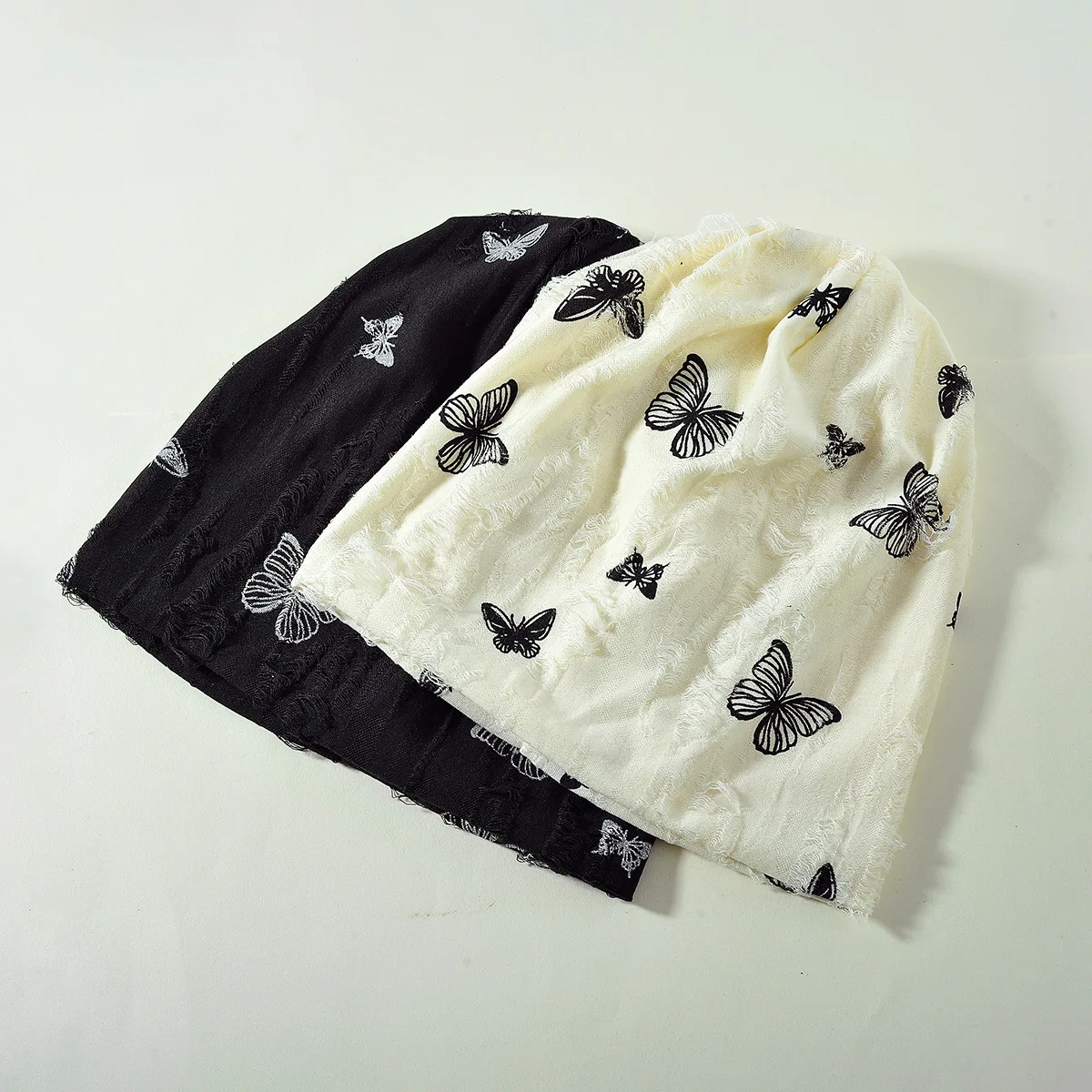 

Autumn Slouchy Skullies Beanies Cap For Women Lightweight Running Beanies Butterfly Best Matched Casual Winter Hat Men Wholesale