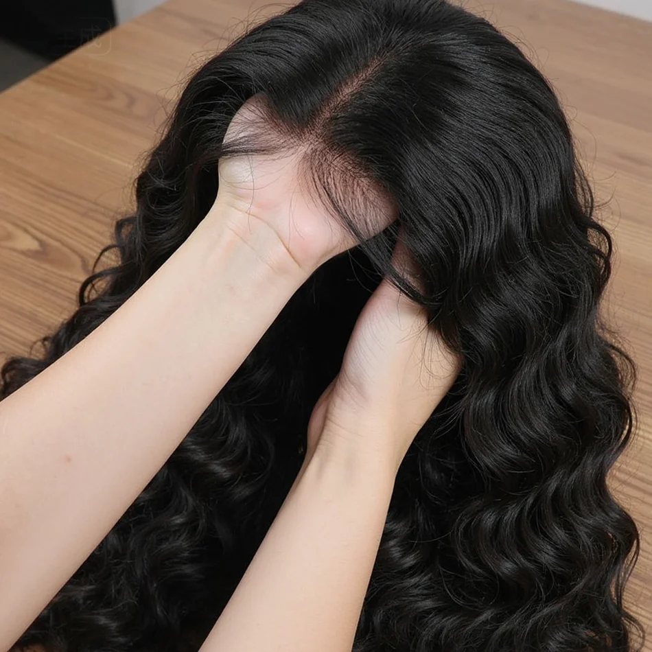 

Парик Roxane 30 дюймов, 13x6, черный, с эффектом Body Wave, HD Lace Frontal, плотность 250, 13x4, с эффектом Water Wave, из натуральных волос, влажный и волнистый