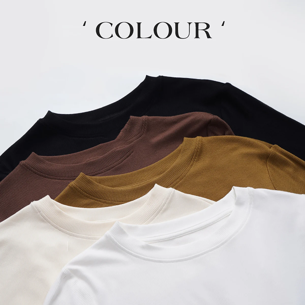 ‌OLrain Women Basic T-Shirt Long Sleeve Slim Fit Knitted Tees 2025 Autumn Simple Antimicrobial Soft Women's Clothing O23QT82822