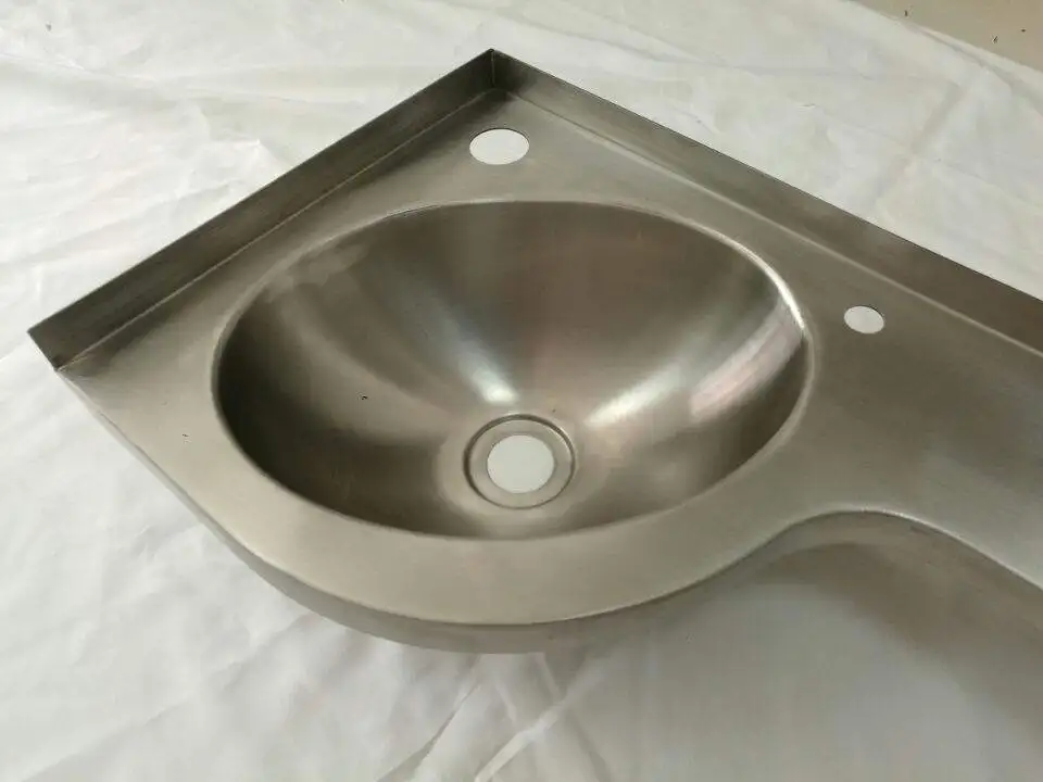 Marine RV Stainless Steel Hand Wash Basin Corner Sink 900x305x130mm GR-598L