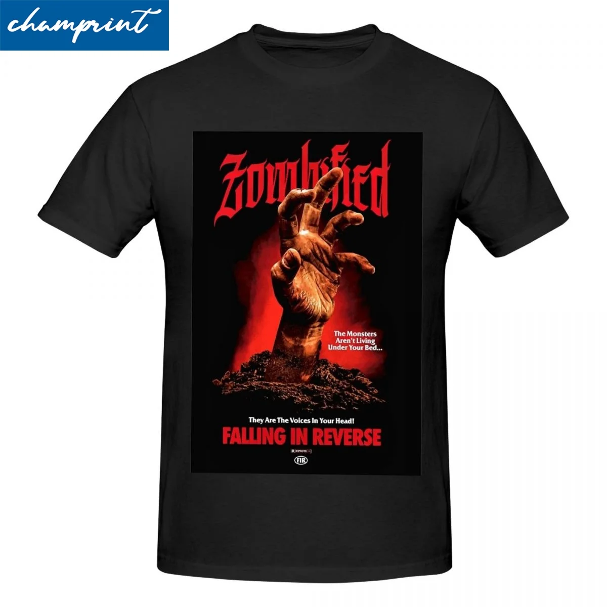 Zombified Falling In Reverse T-Shirt for Men Women Funny Pure Cotton Tee Shirt Crewneck Short Sleeve T Shirt Big Size Tops