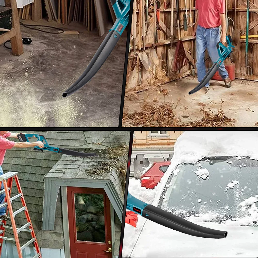 4500 واط 46000 دورة في الدقيقة منفاخ هواء كهربائي لاسلكي 6 سرعات قابل للتعديل منفاخ الثلج أدوات الحدائق لبطارية Mak *ita 18 فولت