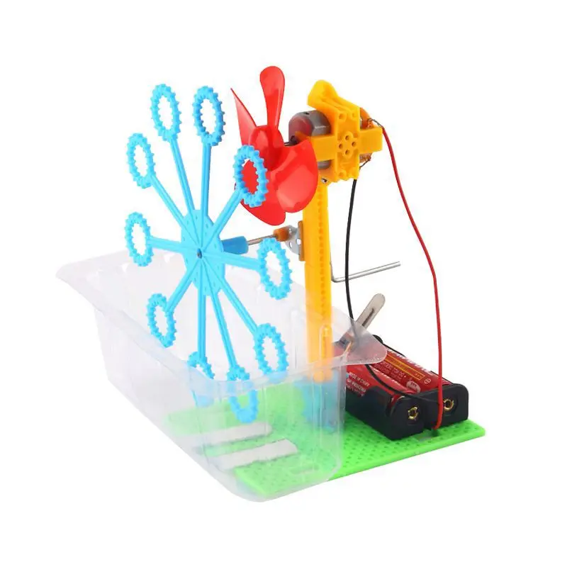 DIY Handgemaakte Automatische Bubble Machine Building Science Experiment Kits Kinderen Educatief Speelgoed voor Kinderen G139