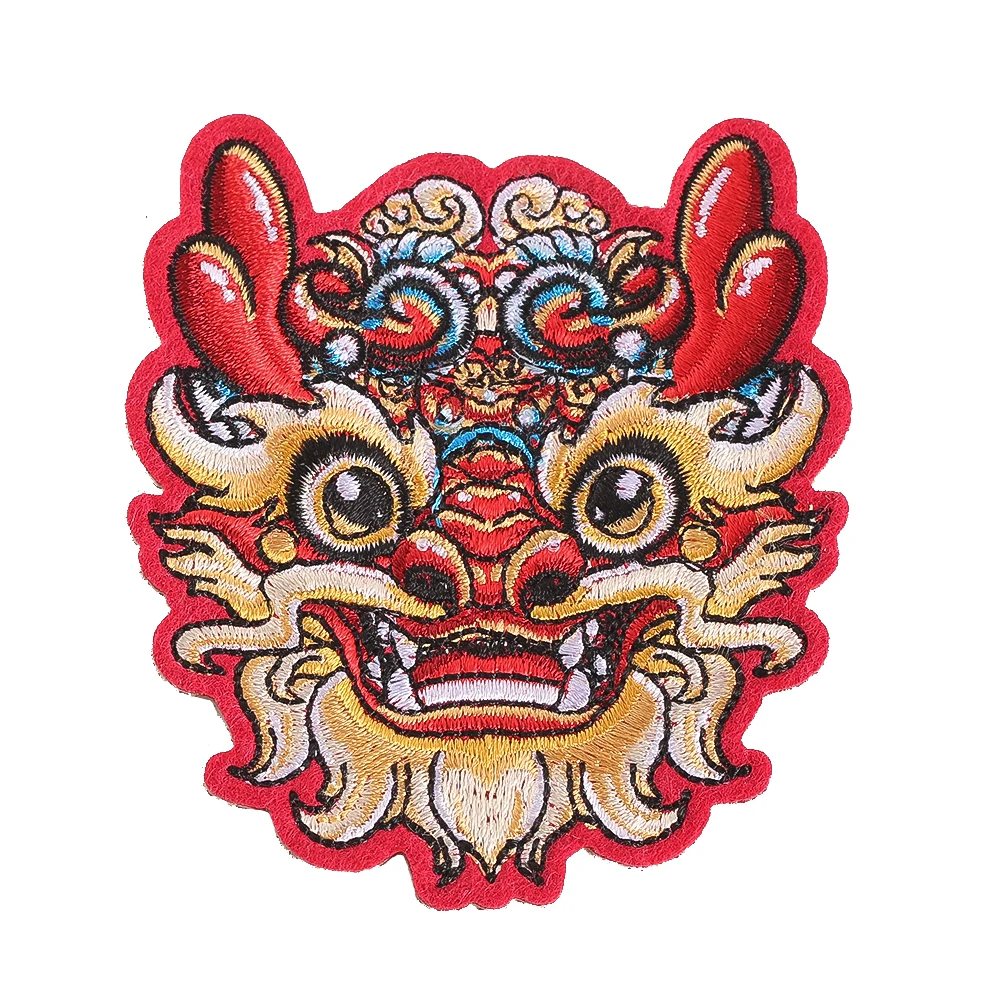 Chinese Dragon Embroidery Patch Stick on National Tide DIY Festival Child Clothing Repair Hole Self-adhesive New Year Decoration