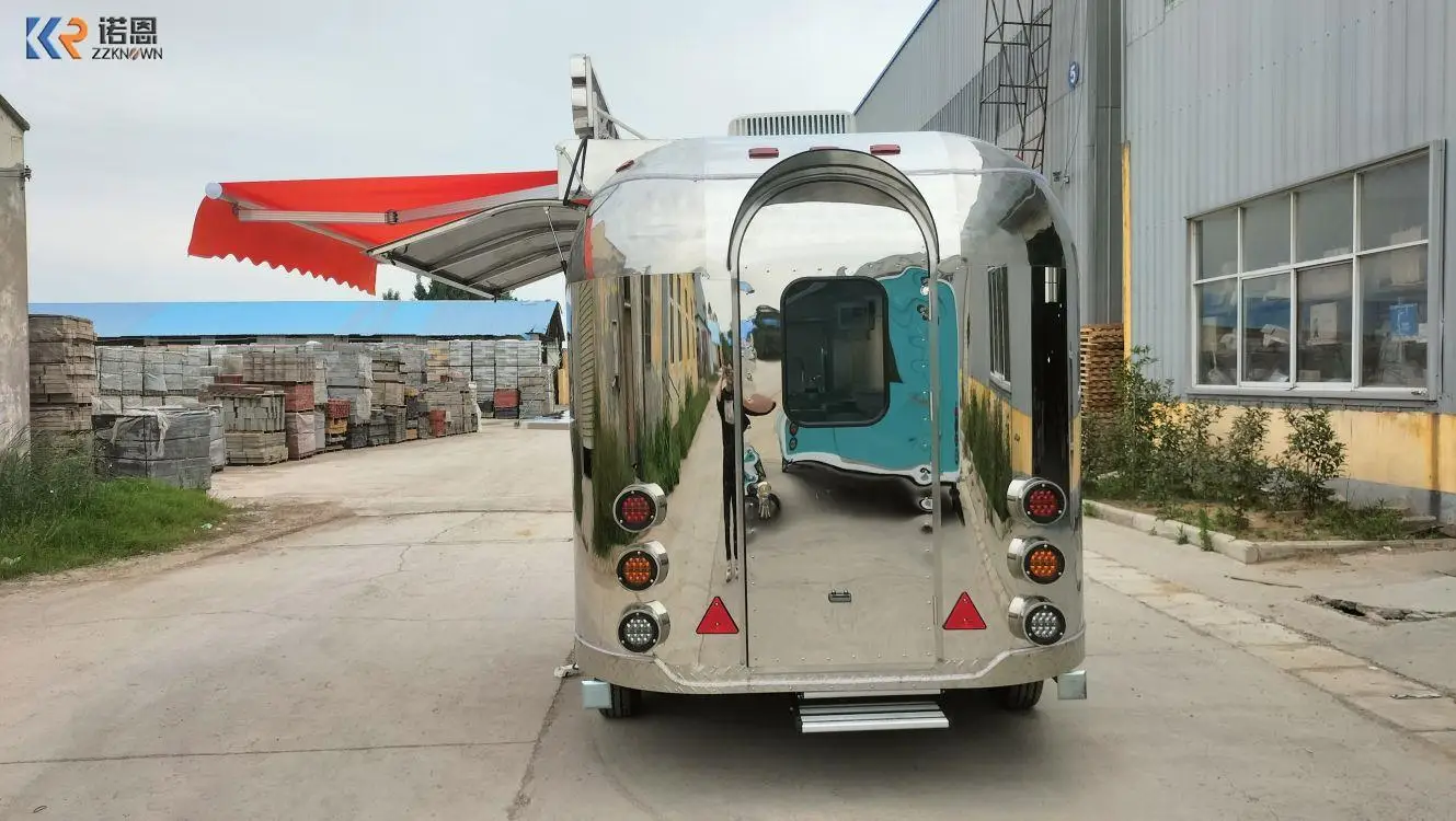 รถเทรลเลอร์ขายอาหารเคลื่อนที่ได้รถขายอาหารเคลื่อนที่ได้รถลากสำหรับขายอาหาร