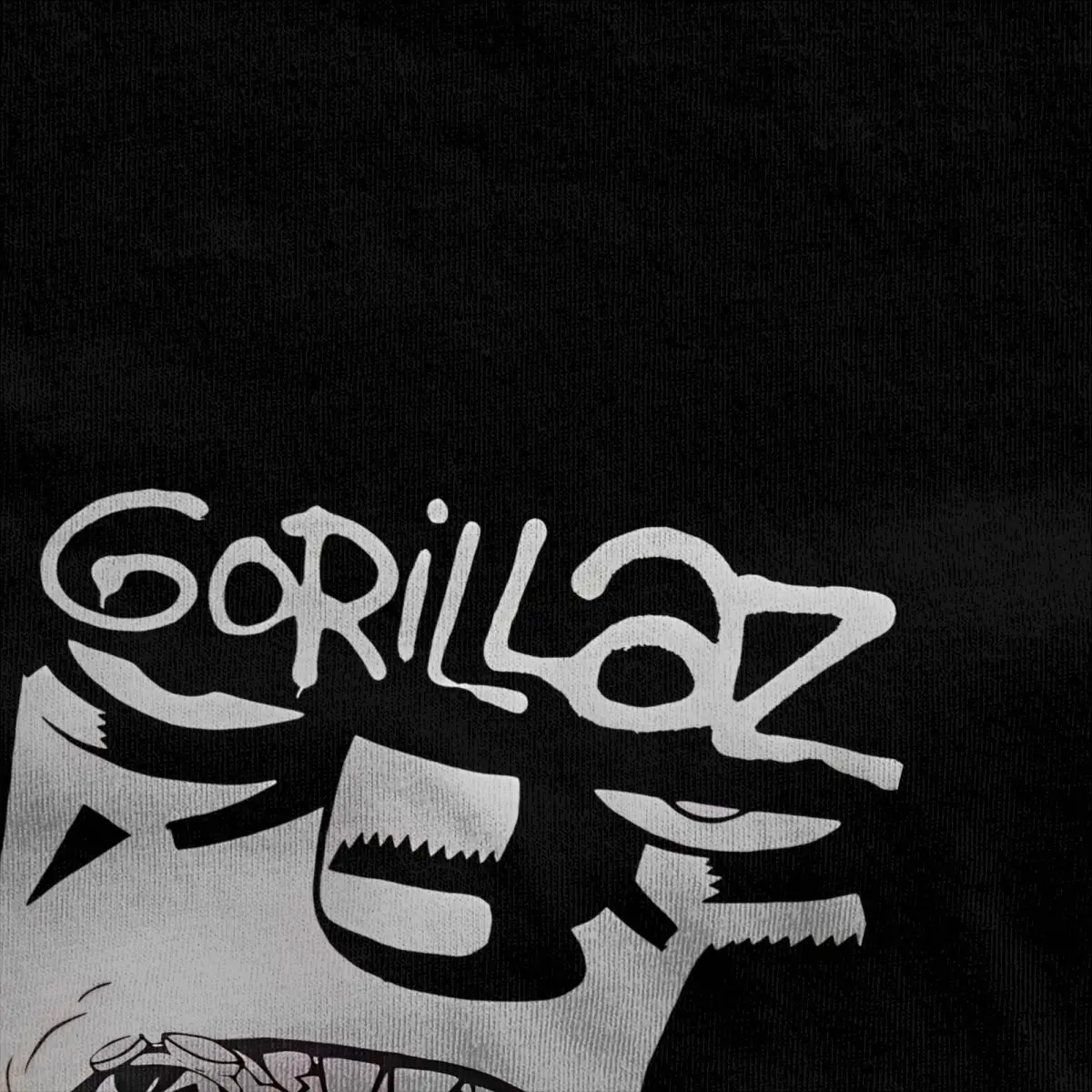 Mens T-Shirt Music Band Gorillaz T-Shirts Fashion Beach Tee Shirt Vintage Print Cotton Tops Plus Size 5XL