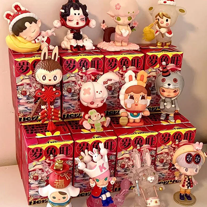 

POP MART Three, Two, One! Happy Chinese New Year Blind Box Toys Guess Bag Mystery Box Mistery Caixa Action Figure Surpresa Model
