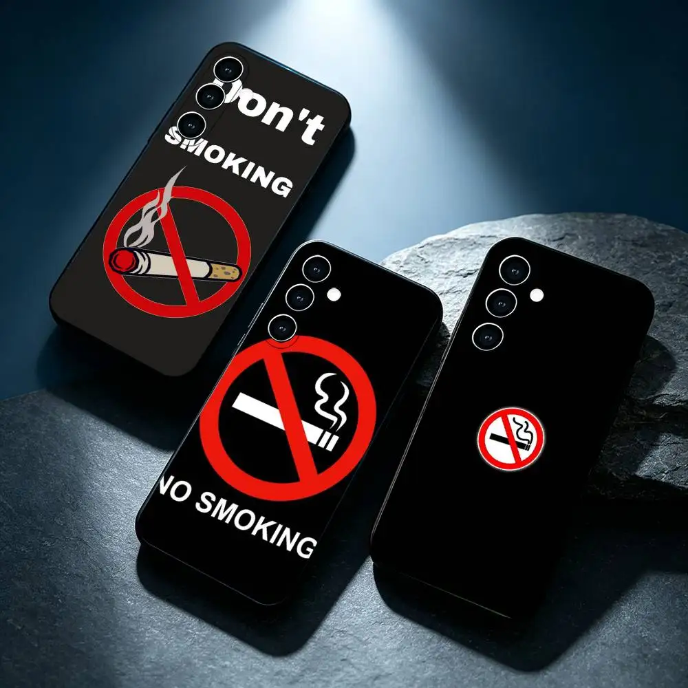 No Smoking P-Please Sign Fashion Phone Case coque Cover For Samsung Galaxy A12 22,32,52,53,71,73, Note9,10,20 Ultra