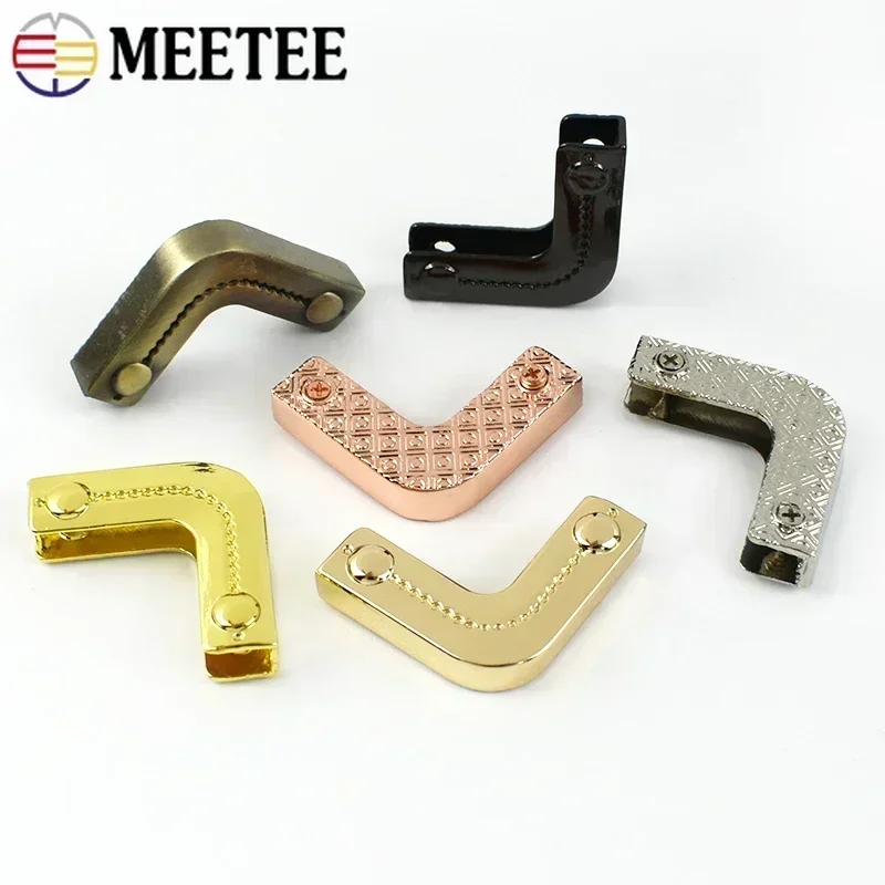 10/20Pcs Metal Bag Corner Handbags Strap Cover Clasp Protector Corners Decor End Clips DIY Edge Banding Hardware Accessories